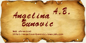 Angelina Bunović vizit kartica